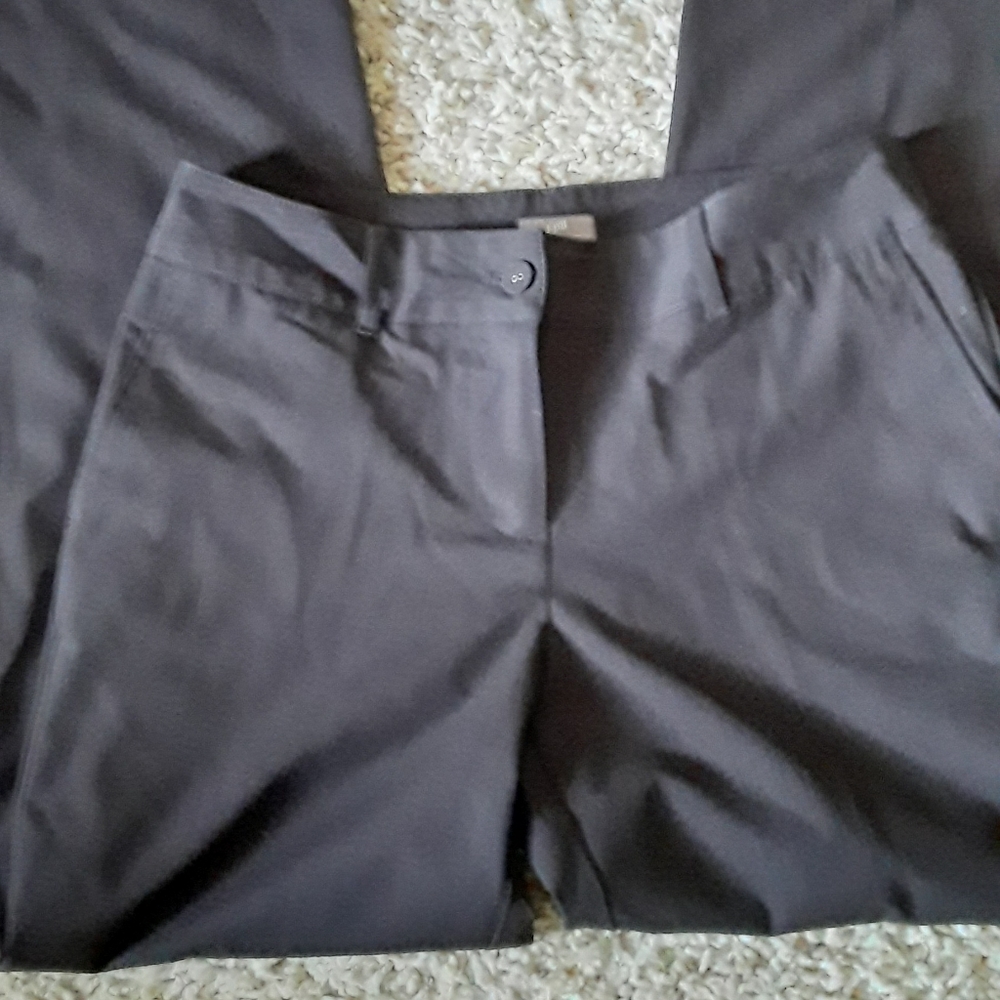J Jill Brown Pinstripe Pants